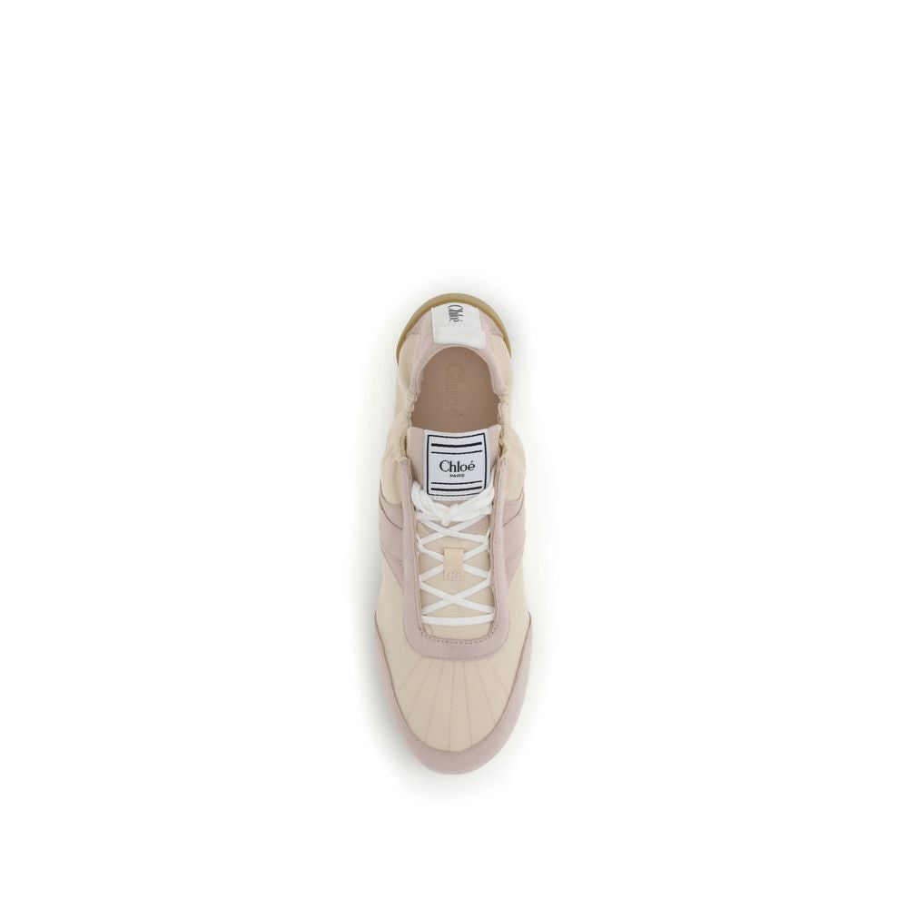 Chloé Beige Nylon Athletic Sneakers