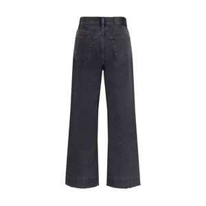 Chloé Black Cotton High-Waisted Jean