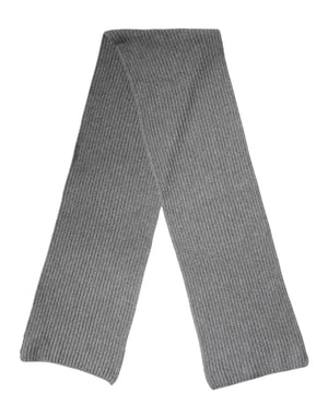Dolce & Gabbana Gray Cashmere Knit Neck Wrap Shawl Scarf