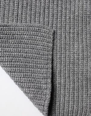 Dolce & Gabbana Gray Cashmere Knit Neck Wrap Shawl Scarf