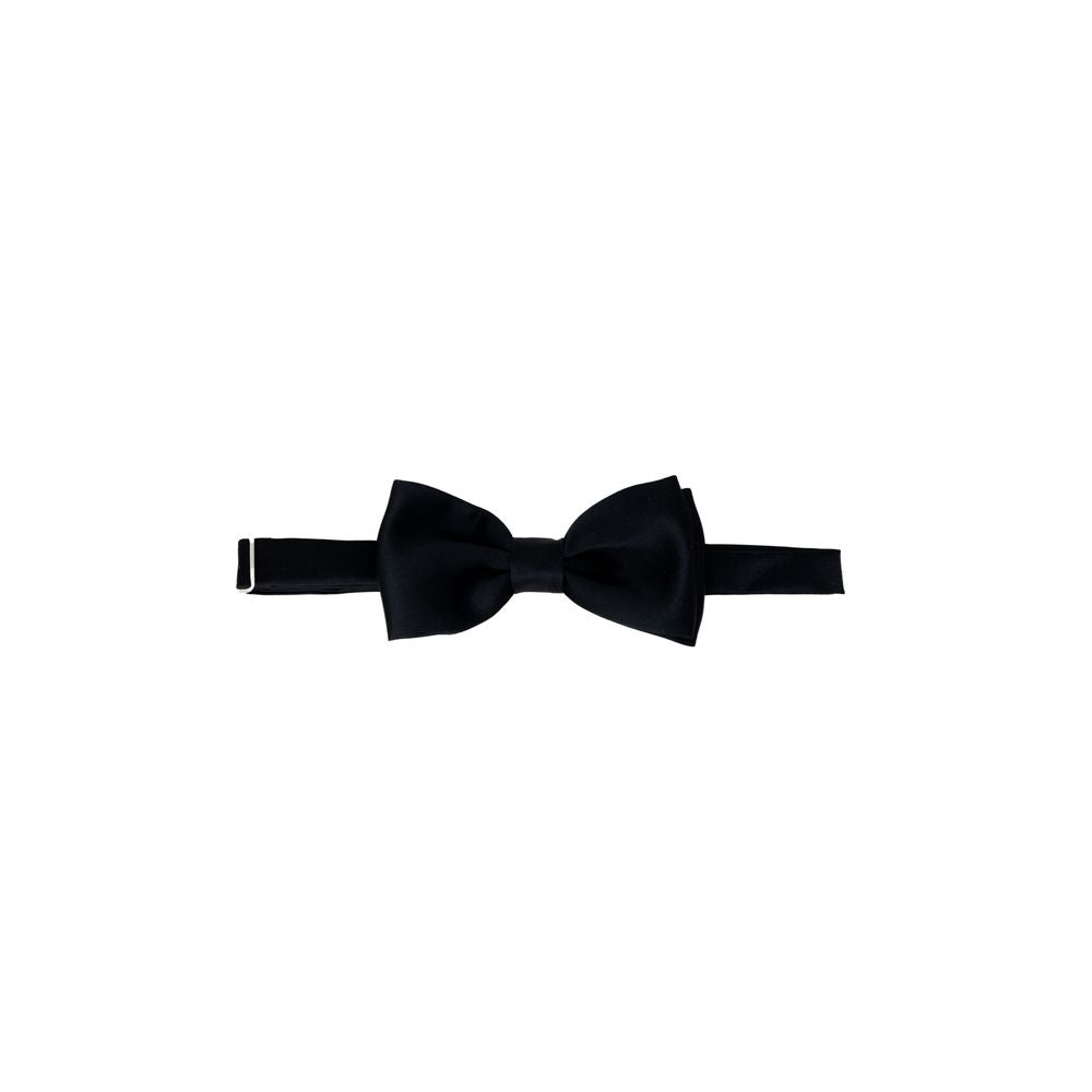 Punto Sella Cravatte Black Silk Bowtie