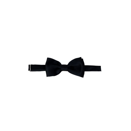 Punto Sella Cravatte Black Silk Bowtie