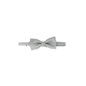 Punto Sella Cravatte Gray Silk Bowtie