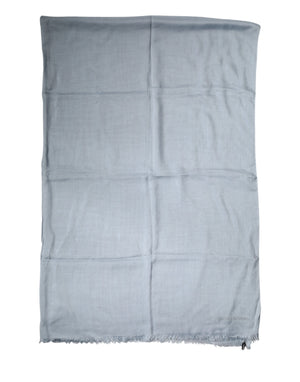 Dolce & Gabbana Light Blue Cashmere Knitted Shawl