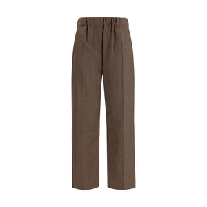Max Mara Brown Wool Casual Pants