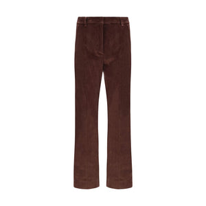 Max Mara Bordeaux Cotton Cropped Pants