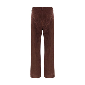 Max Mara Bordeaux Cotton Cropped Pants