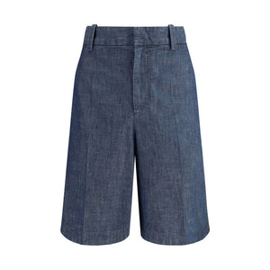 Jil Sander Blue Cotton Bermuda Shorts