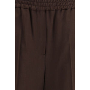 Max Mara Gray Polyester Casual Pants