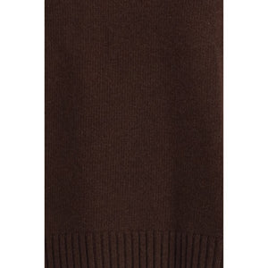 Max Mara Brown Fleece Wool Turtleneck