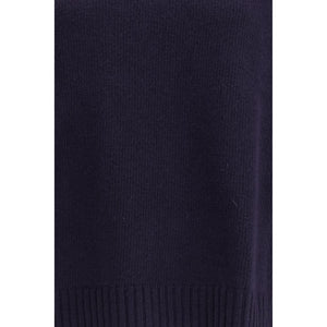 Max Mara Blue Fleece Wool Turtleneck