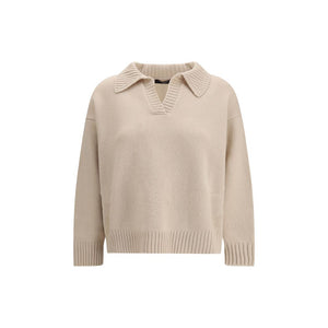 Max Mara Beige Fleece Wool Sweatshirt