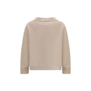 Max Mara Beige Fleece Wool Sweatshirt