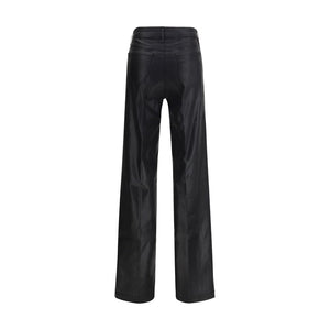L'Agence Black Cotton Casual Pants