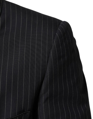 Dolce & Gabbana Black Stripes 1 Button Suit Jacket Blazer