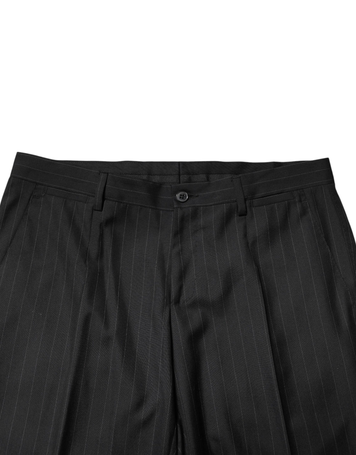 Dolce & Gabbana Black Stripes Wool Men Dress Trousers Pants