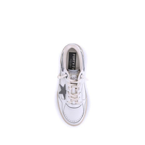 Golden Goose Gray Calf Leather Bos Taurus Chunky Sneakers