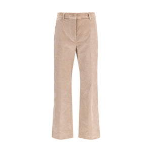 Max Mara Beige Cotton Casual Pants