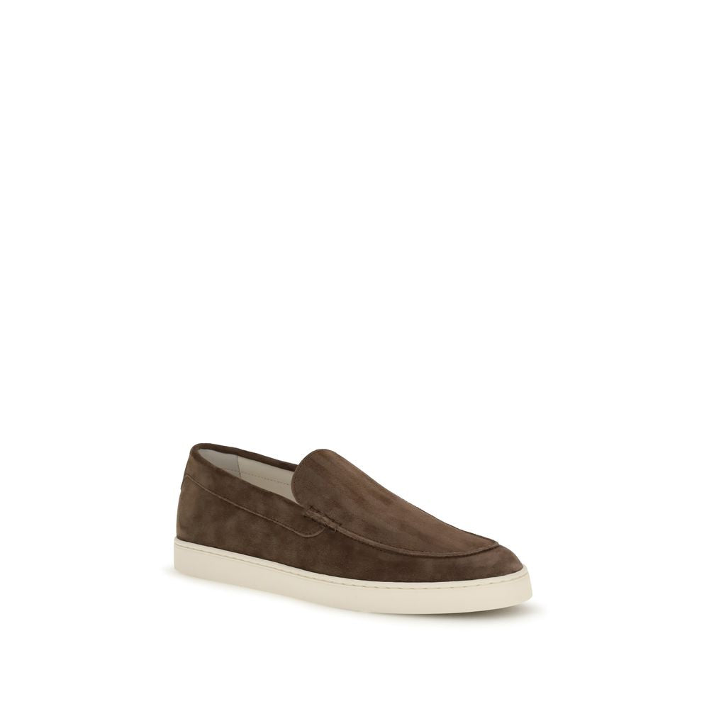 Brunello Cucinelli Brown Rubber Slip-On Loafers