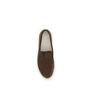 Brunello Cucinelli Brown Rubber Slip-On Loafers