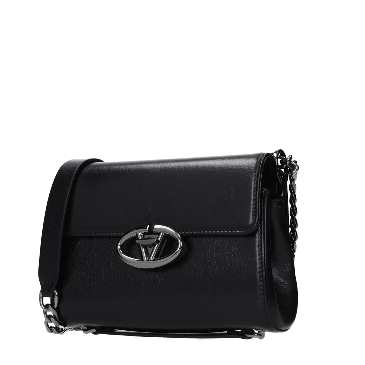 Valentino Garavani Black Leather Crossbody Bag