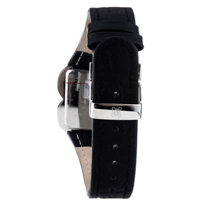 Laura Biagiotti Black Leather Dress Watch