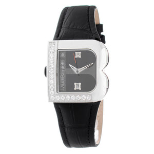 Laura Biagiotti Black Leather Dress Watch