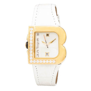 Laura Biagiotti White Leather Dress Watch