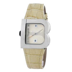 Laura Biagiotti Beige Leather Dress Watch