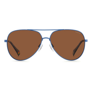 Polaroid Blue Stainless Steel Sunglasses