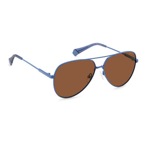 Polaroid Blue Stainless Steel Sunglasses