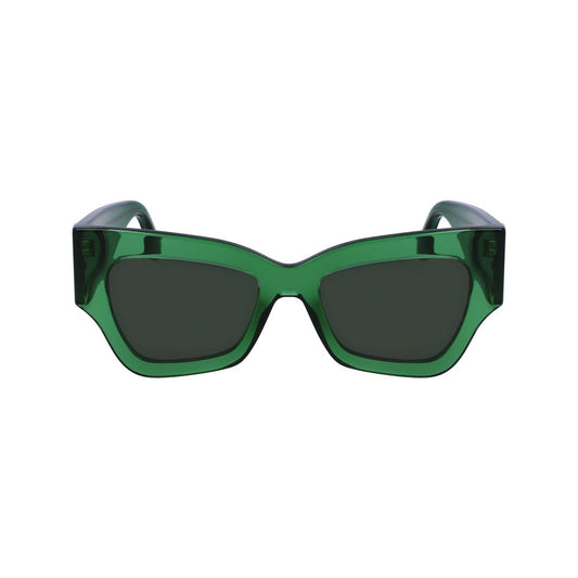 Victoria Beckham Green Acetate Sunglasses