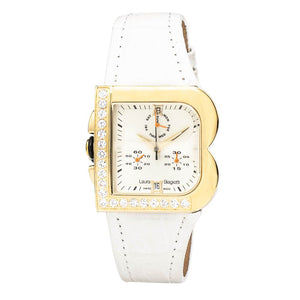 Laura Biagiotti White Leather Dress Watch