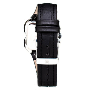 Laura Biagiotti Black Leather Dress Watch