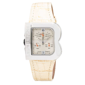 Laura Biagiotti Beige Leather Dress Watch