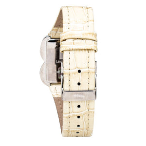 Laura Biagiotti Beige Leather Dress Watch