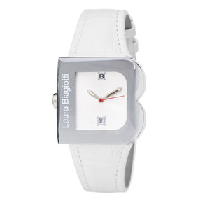 Laura Biagiotti White Leather Dress Watch