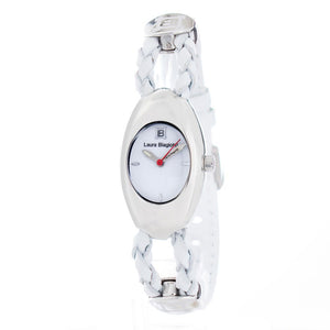 Laura Biagiotti White Leather Dress Watch
