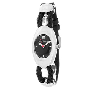 Laura Biagiotti Black Leather Dress Watch