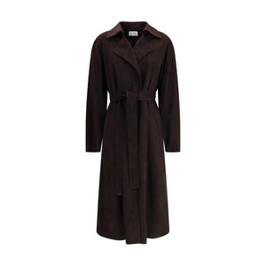 The Row Brown Lamb Leather Coat