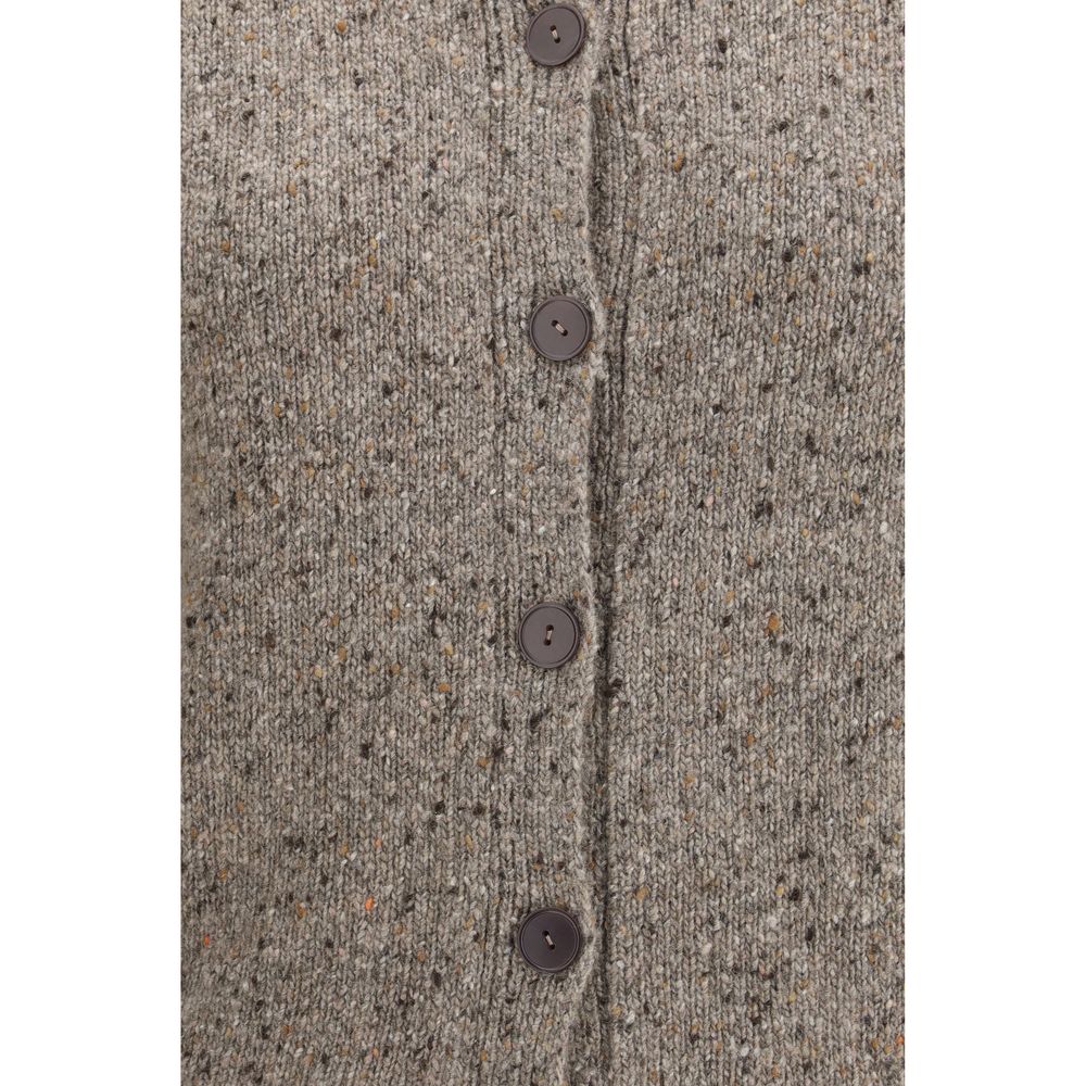 The Row Beige Cashmere Cardigan