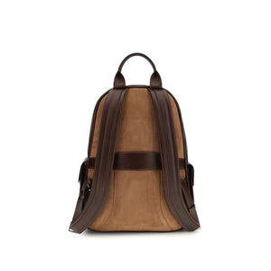 Brunello Cucinelli Brown Calf Leather Bos Taurus Backpack