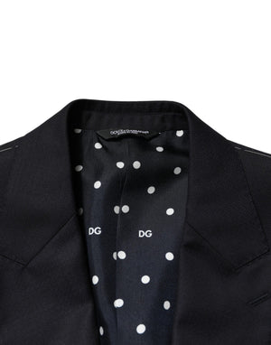 Dolce & Gabbana Black Wool Single Breasted Men 2 Piece Suit