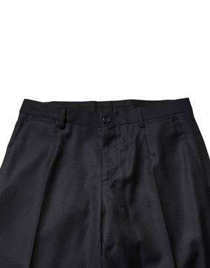 Dolce & Gabbana Black Wool Single Breasted Men 2 Piece Suit