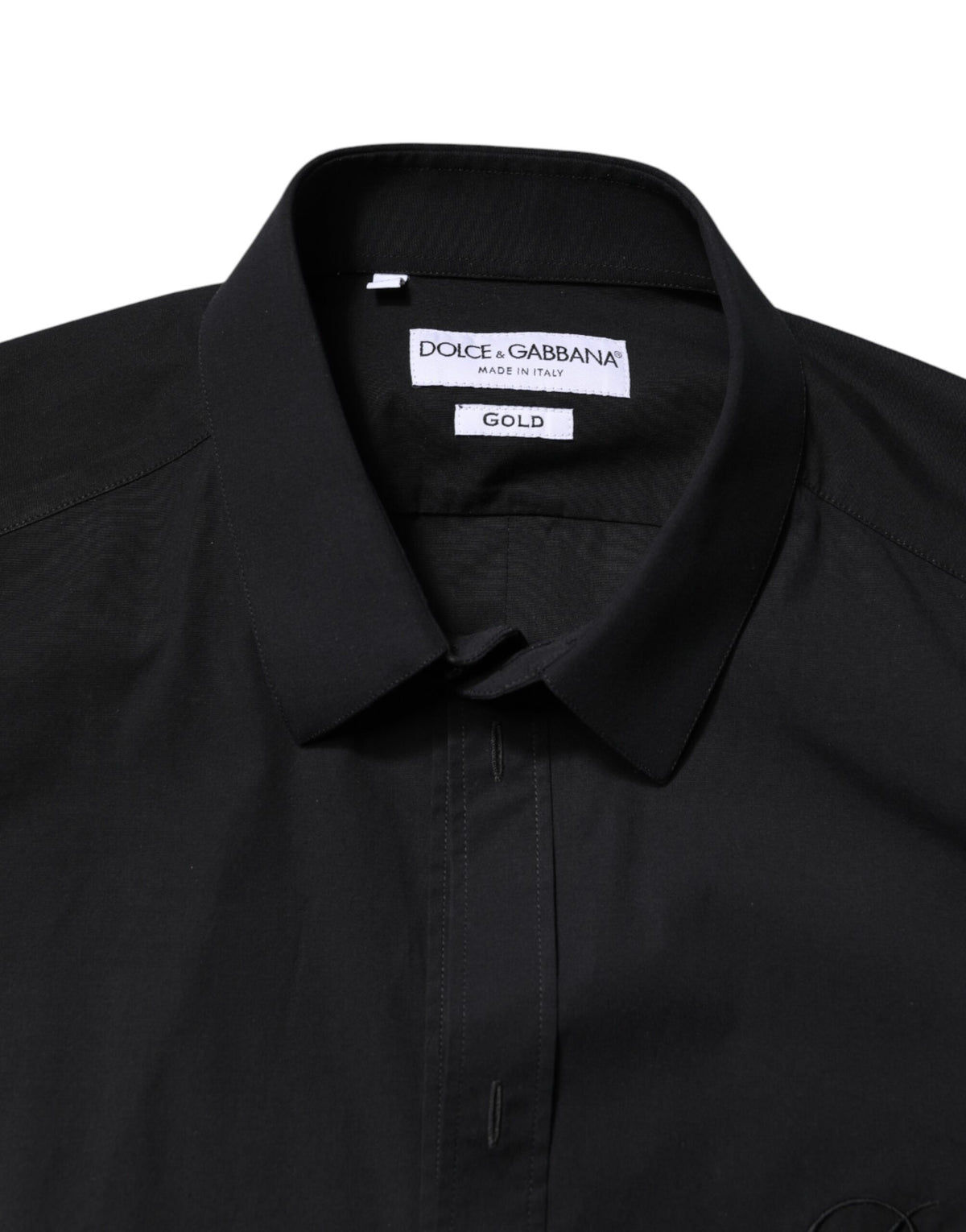 Dolce & Gabbana Black GOLD Cotton Men Dress Formal Shirt