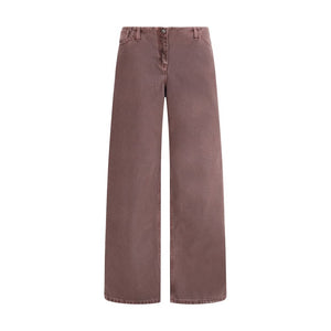 Magda Butrym Brown Cotton Relaxed Fit Jeans