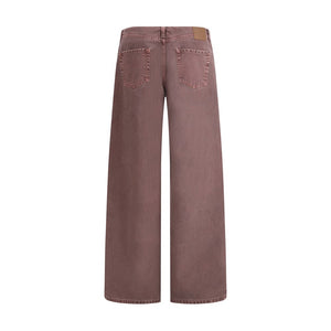 Magda Butrym Brown Cotton Relaxed Fit Jeans
