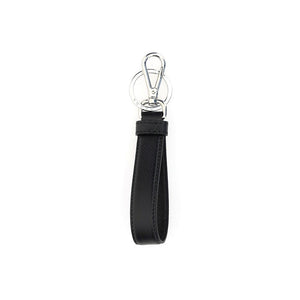 Prada Black Stainless Steel Keychain