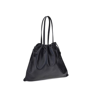 Jimmy Choo Black Calf Leather Bos Taurus Shoulder Bag