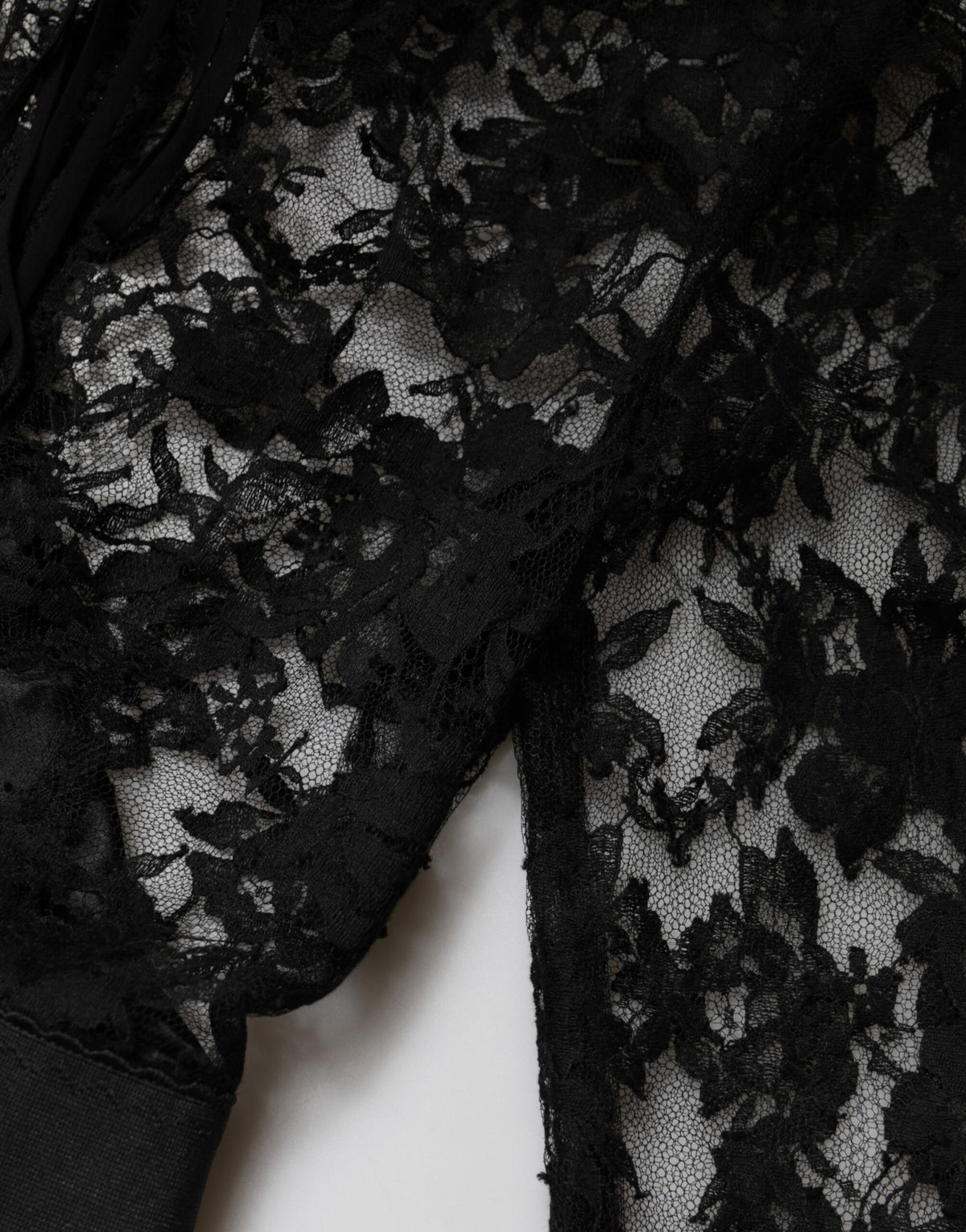 Dolce & Gabbana Black Lace Trim Cotton Sheath Midi Dress